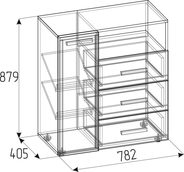 Тумба для обуви высокая Nature 89, дуб табачный