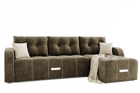 Диван Угловой Сан-Франциско Ножками-Кубышками Ш-2670 х Г-1570 х В-800 мм/Спальное место Ш-1570 х Г-2270 мм