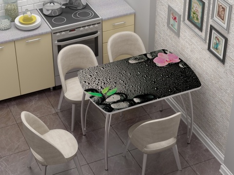 Стол Обеденный Бочонок Фотопечать (Ш-1100 х Г-700 х В-760 мм)/Разные Цвета